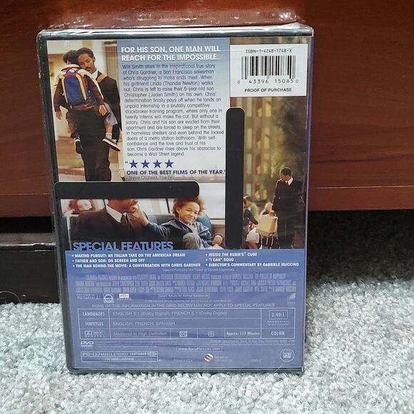 The Pursuit of Happyness DVD   Widescreen Will Smith NEW Sealed - Picture 2 of 3